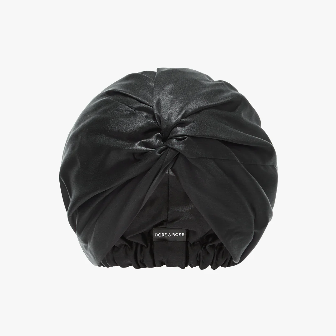 Premium Silk Bonnet — Black
