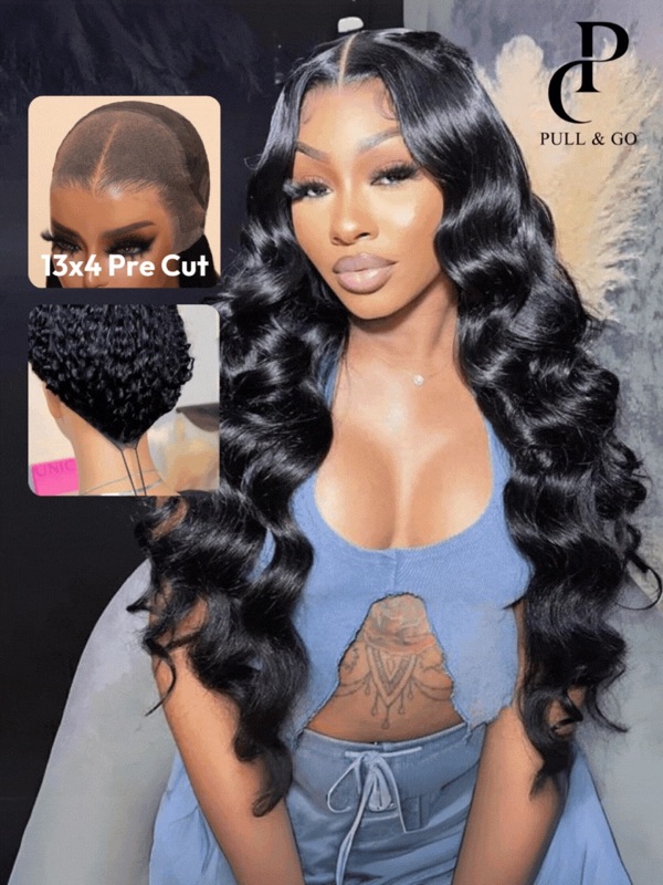 13x4 Pre-Everything™ Transparent Lace Front 3D Body Wave Wig Real Ear To Ear With Invisi Drawstring Super Secure